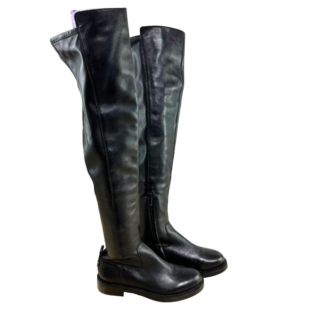 Sam Edelman NWOB Narisa Over The Knee Black Boots Size 6.5 Leather Side Zip